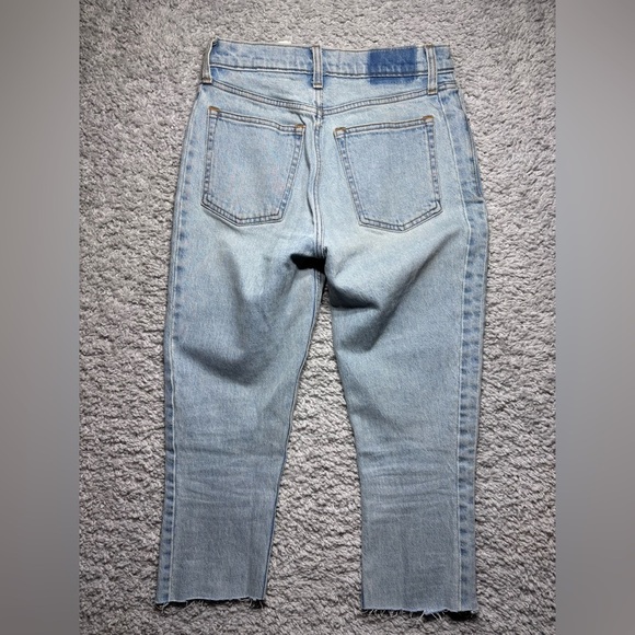 Abercrombie and Fitch Jeans Womens 2 Skinny Capri High Rise Raw Hem Frayed Light - Picture 4 of 4